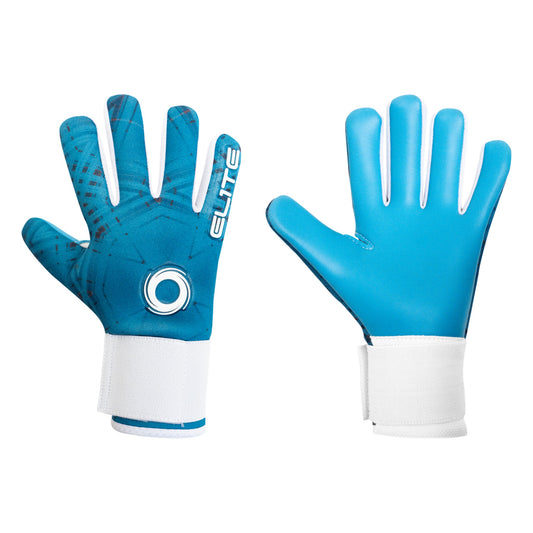 Guantes de arquero Elite Vortex Azul Aguamarina – par: dorso y palma