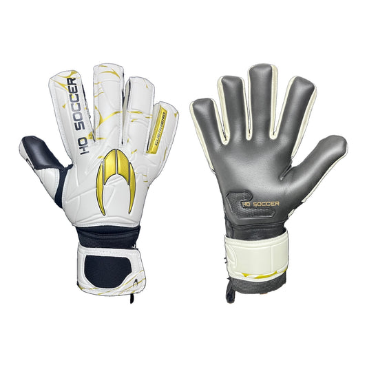 Guantes de arquero HO Soccer Guerrero One NG Golden Team Blanco Dorado - par: dorso y palma