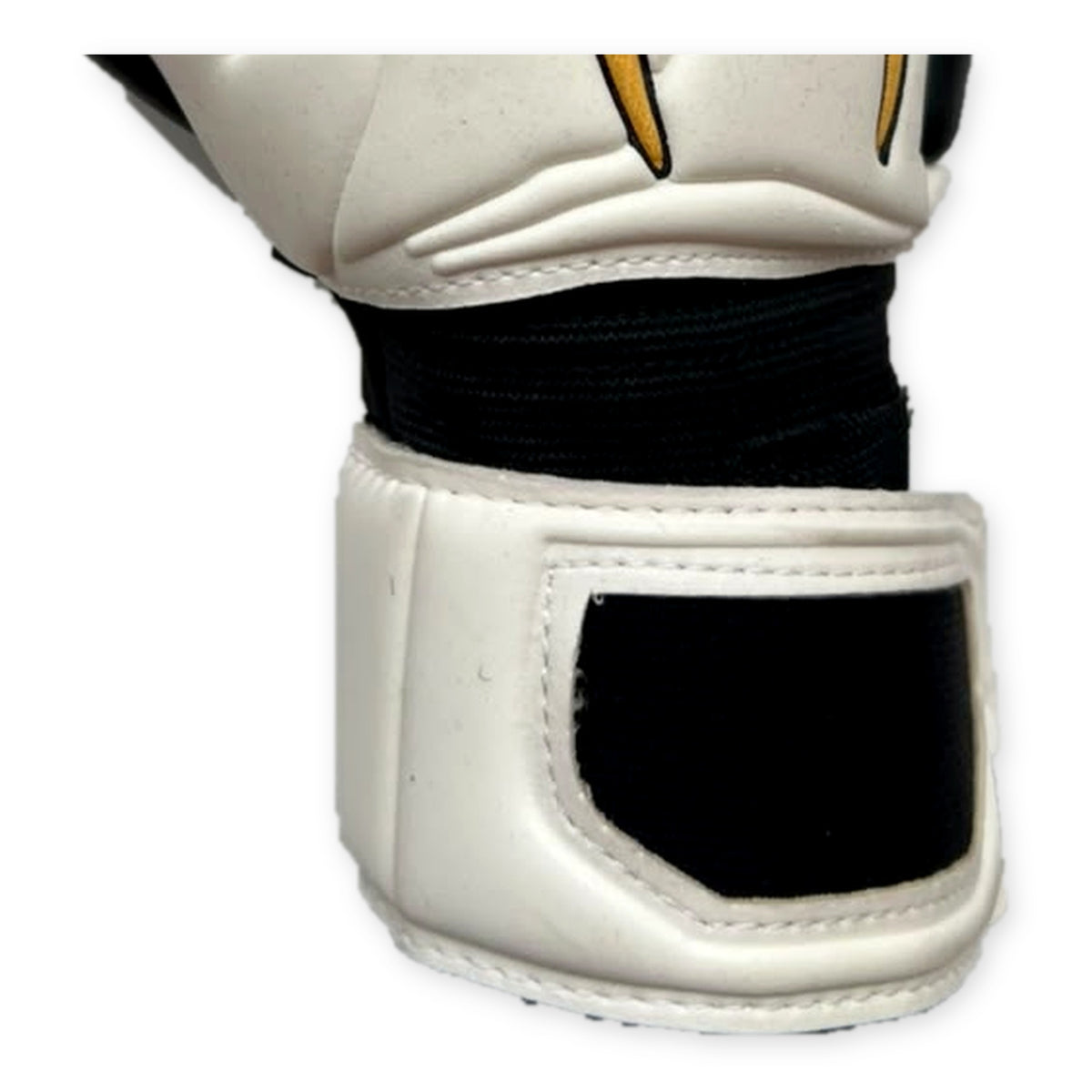 Guantes de arquero HO Soccer Guerrero Pro NG Golden Team Blanco Dorado – muñequera y cierre