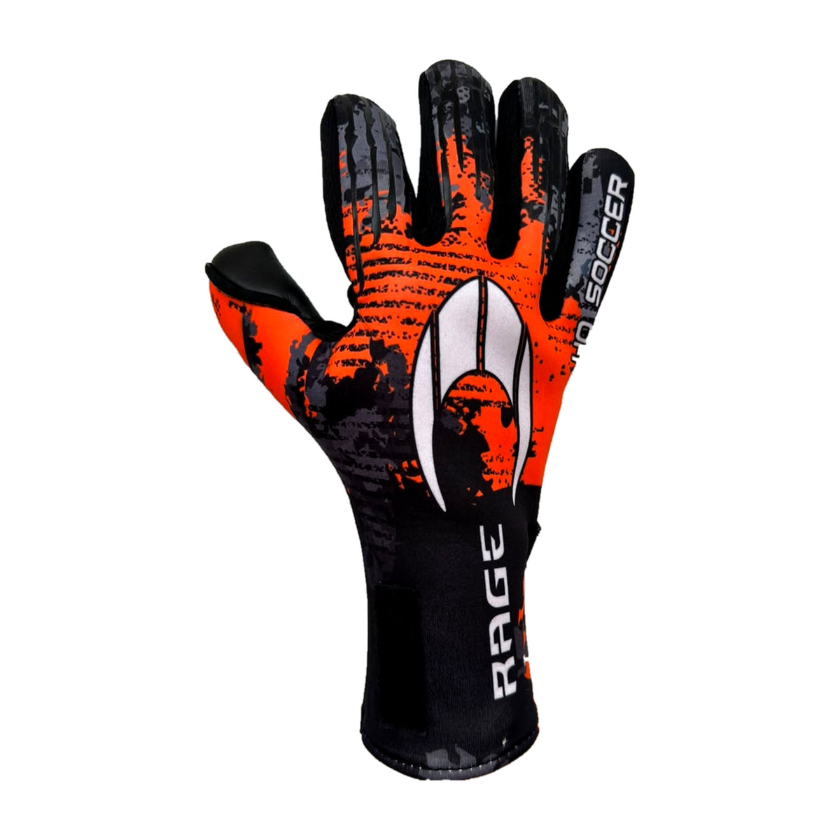 Guantes de arquero HO Soccer Kontrol Rage Orange Team Naranja Negro – dorso