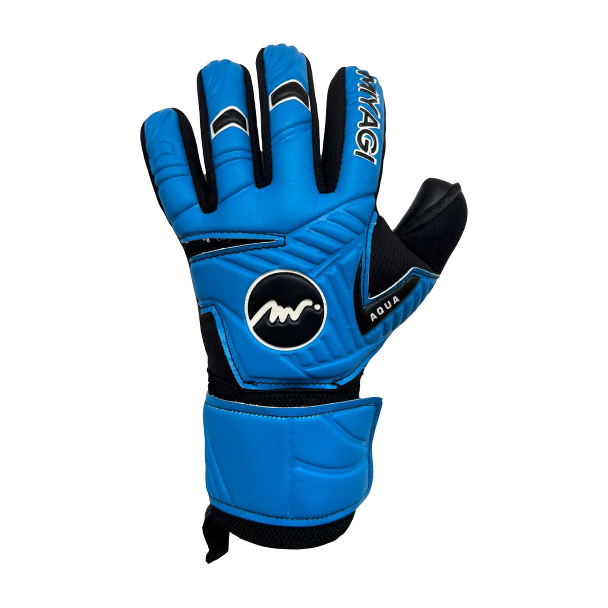 Guantes de arquero Miyagi Aqua Azul – dorso