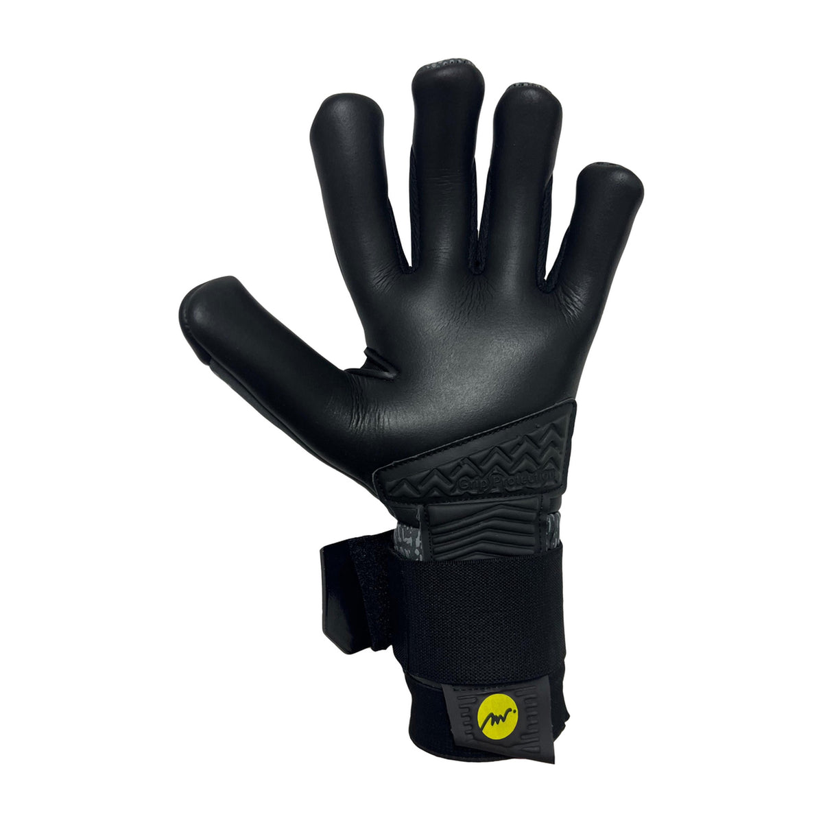Guantes de arquero Miyagi Pro Meslier Gris Amarillo Palma Negra – palma