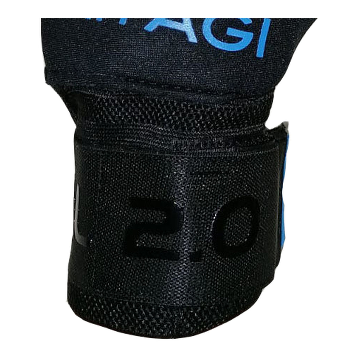 Guantes de arquero Miyagi Royal 2.0 Negro Azul – muñequera y cierre