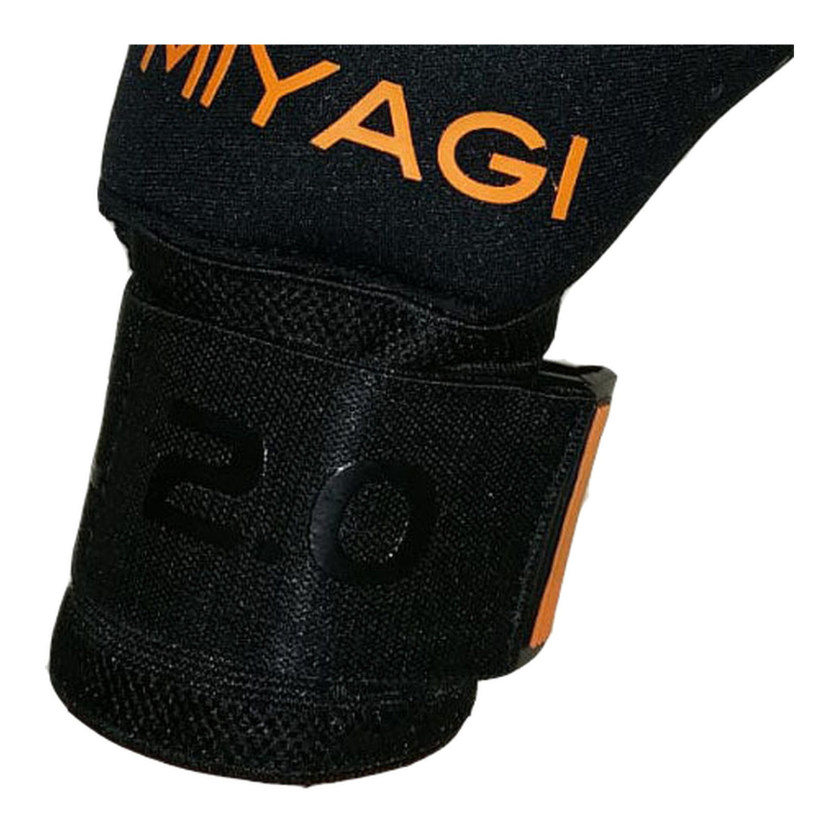 Guantes de arquero Miyagi Royal 2.0 Negro Naranja – muñequera y cierre