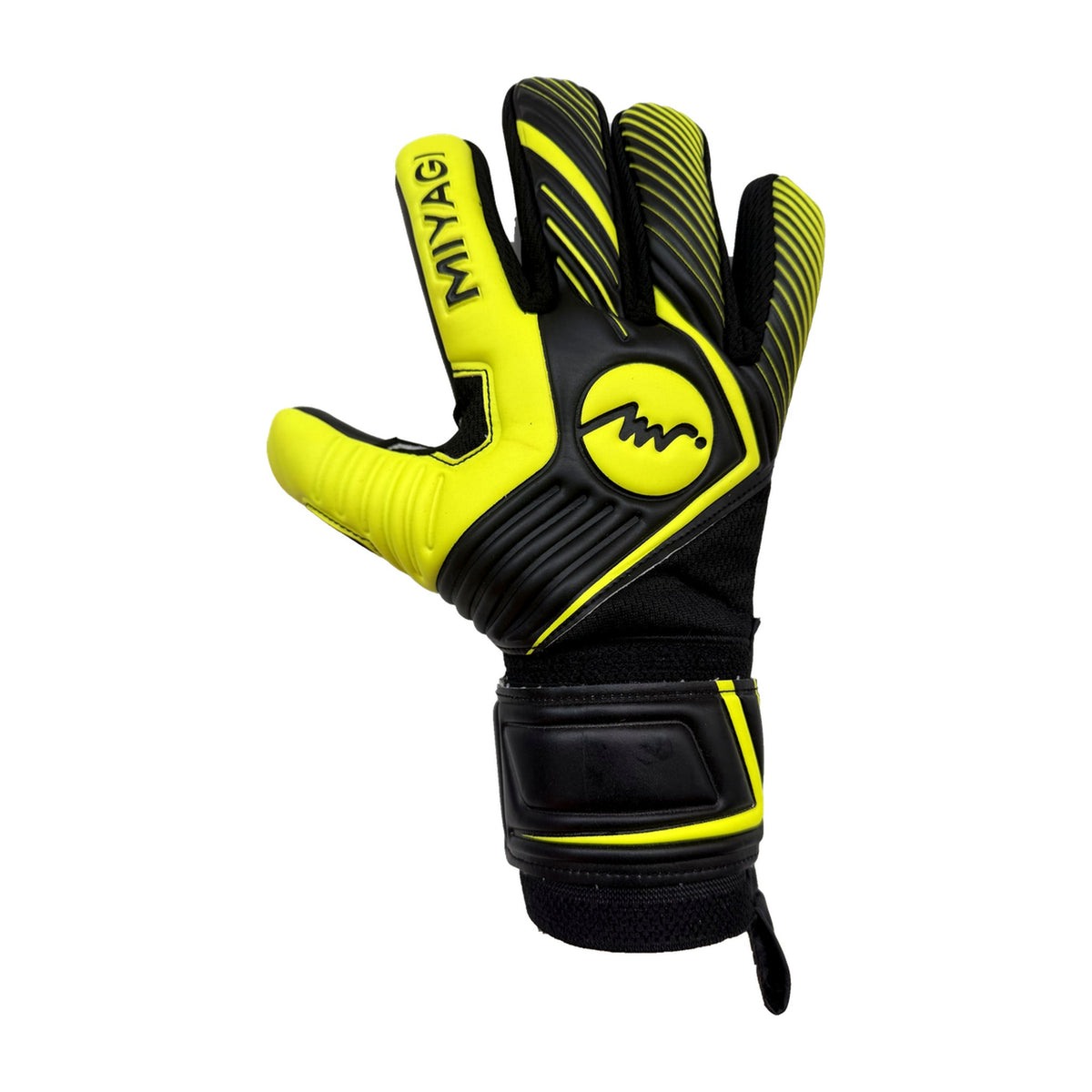 Guantes de arquero Miyagi Semipro MG051 Amarillo – dorso