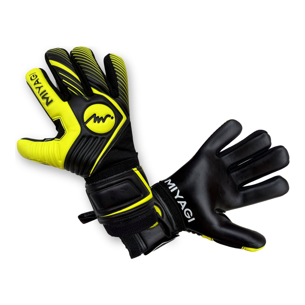 Guantes de arquero Miyagi Semipro MG051 Amarillo – los dos guantes