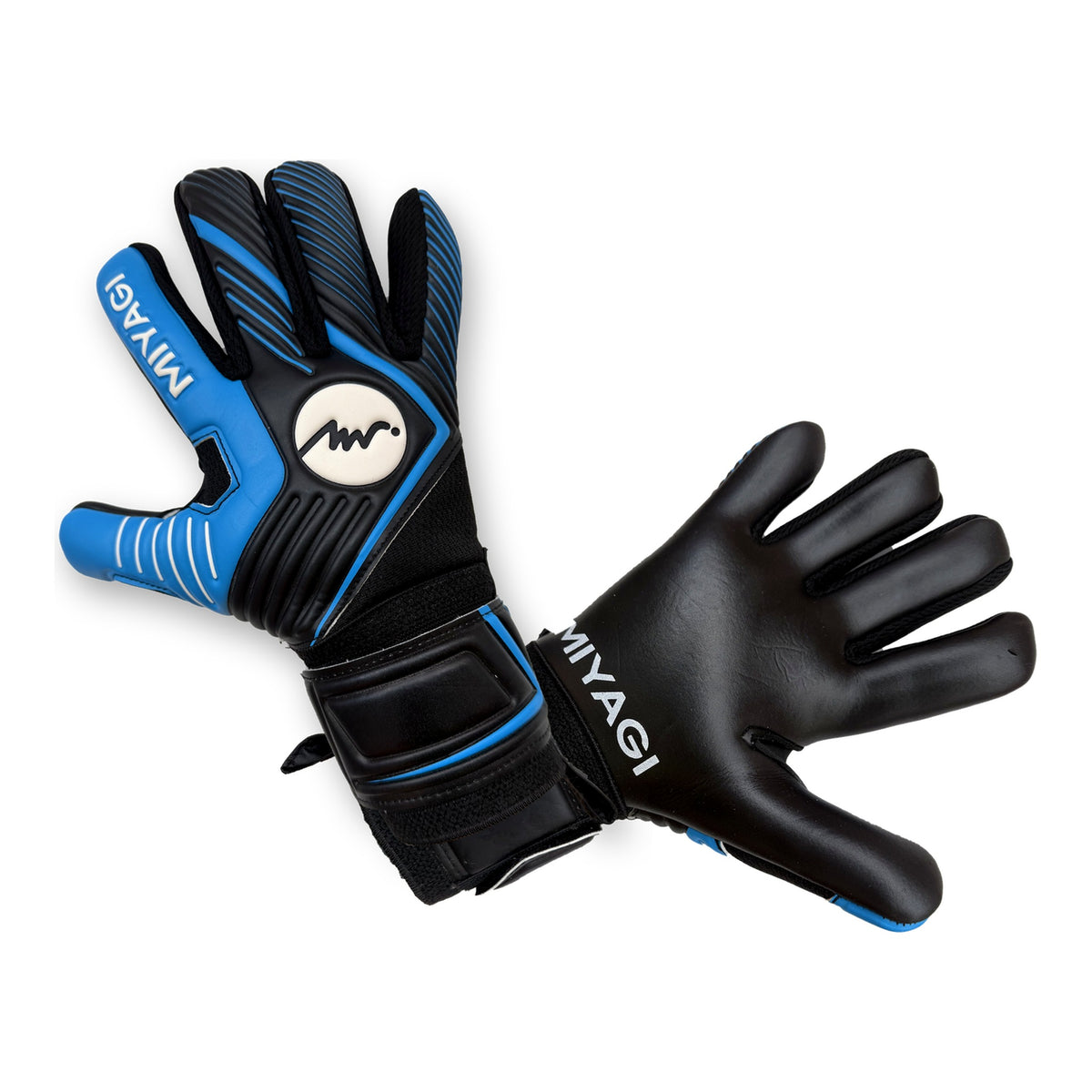 Guantes de arquero Miyagi Semipro MG051 Azul Claro – los dos guantes