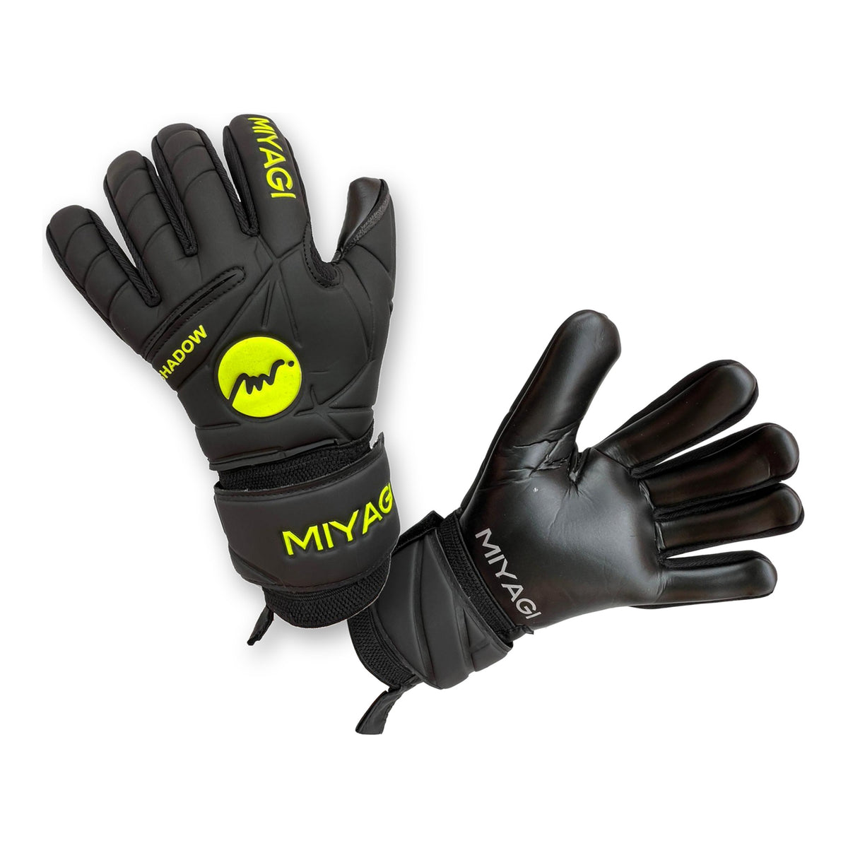 Guantes de arquero Miyagi Shadow Negro Amarillo – los dos guantes