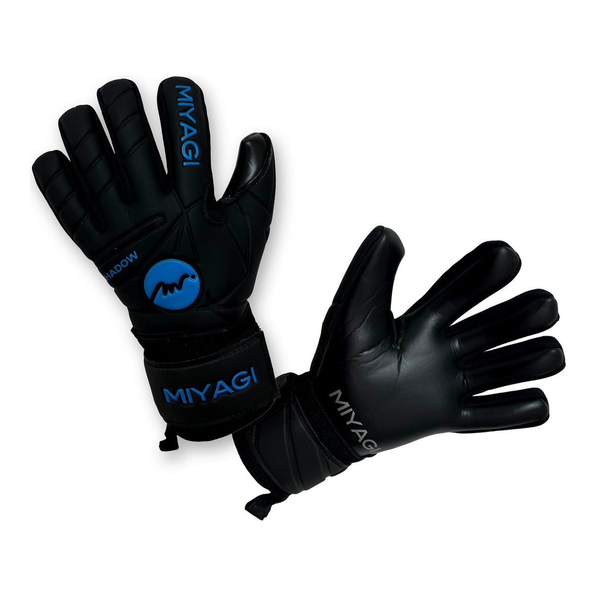 Guantes de arquero Miyagi Shadow Negro Azul – los dos guantes