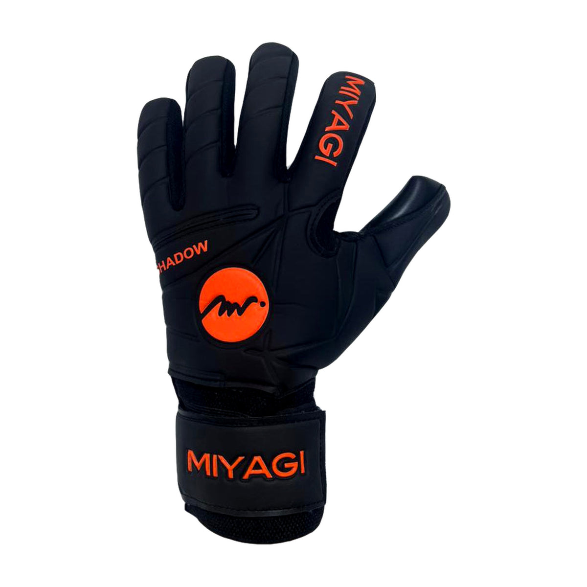Guantes de arquero Miyagi Shadow Negro Naranja – dorso