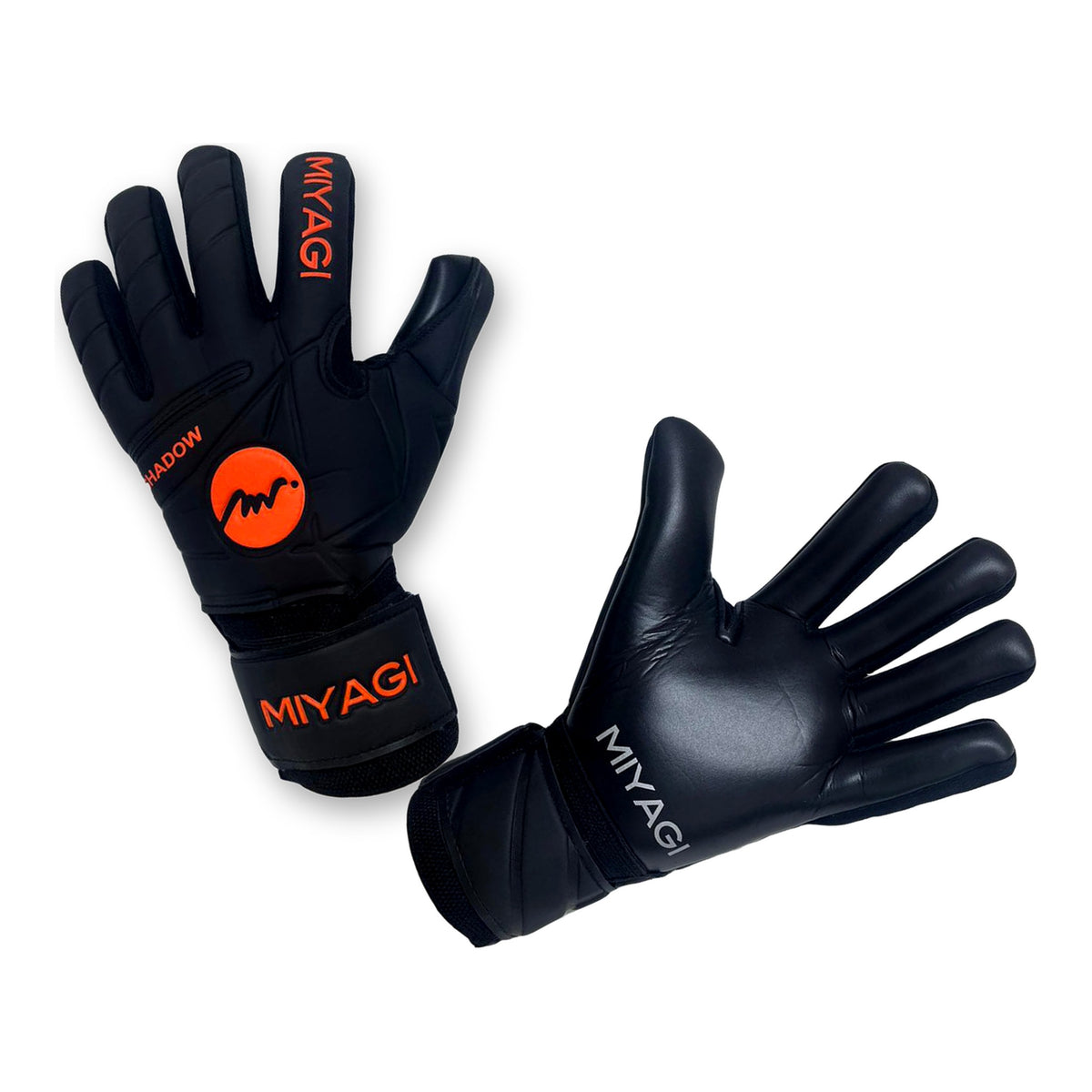 Guantes de arquero Miyagi Shadow Negro Naranja – los dos guantes