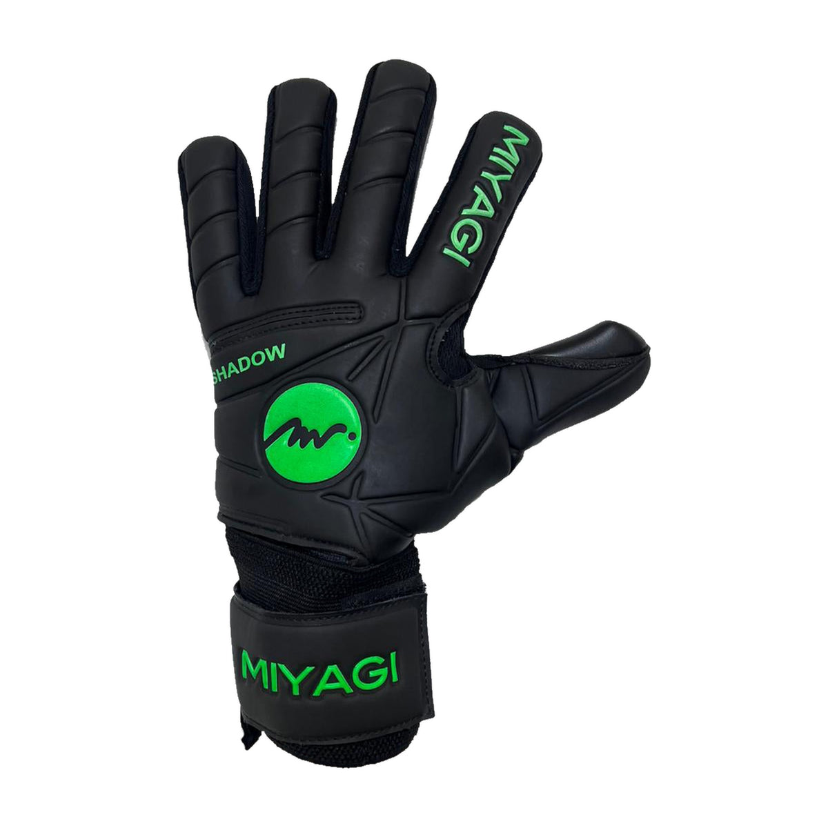 Guantes de arquero Miyagi Shadow Negro Verde – dorso