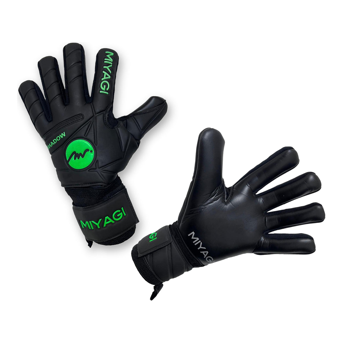 Guantes de arquero Miyagi Shadow Negro Verde – los dos guantes