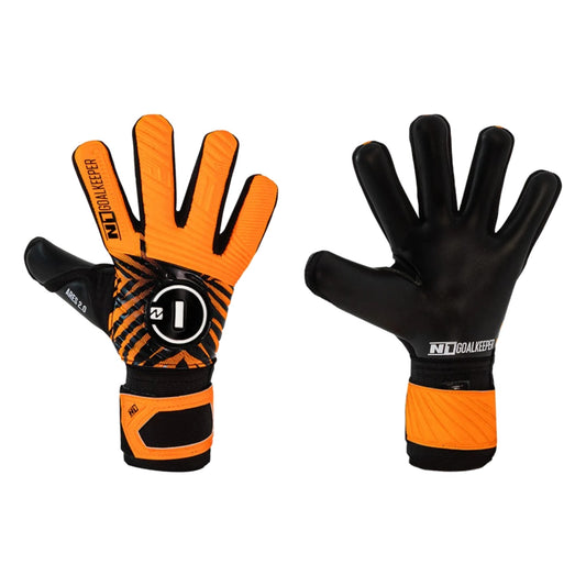 Guantes de arquero N1 Ares 2.0 KIDS PRO ORANGE Naranja Negro - par: dorso y palma