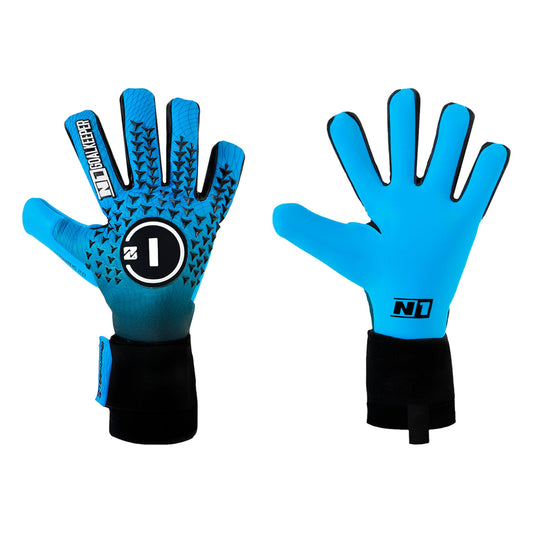 Guantes de arquero N1 Scorpius 2.0 SSG AQUA Azul Negro – par: dorso y palma
