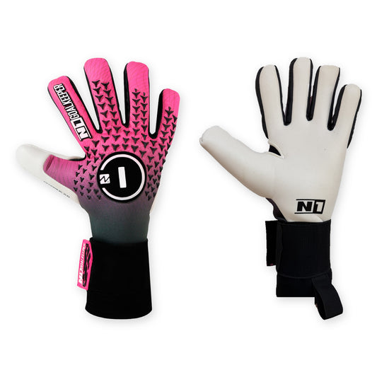 Guantes de arquero N1 Scorpius 2.0 SSG PINK Rosado Negro – par: dorso y palma