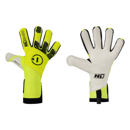 Guantes de arquero N1 Sirius 2.0 NEON UGT+ II Neon Negro - par: dorso y palma