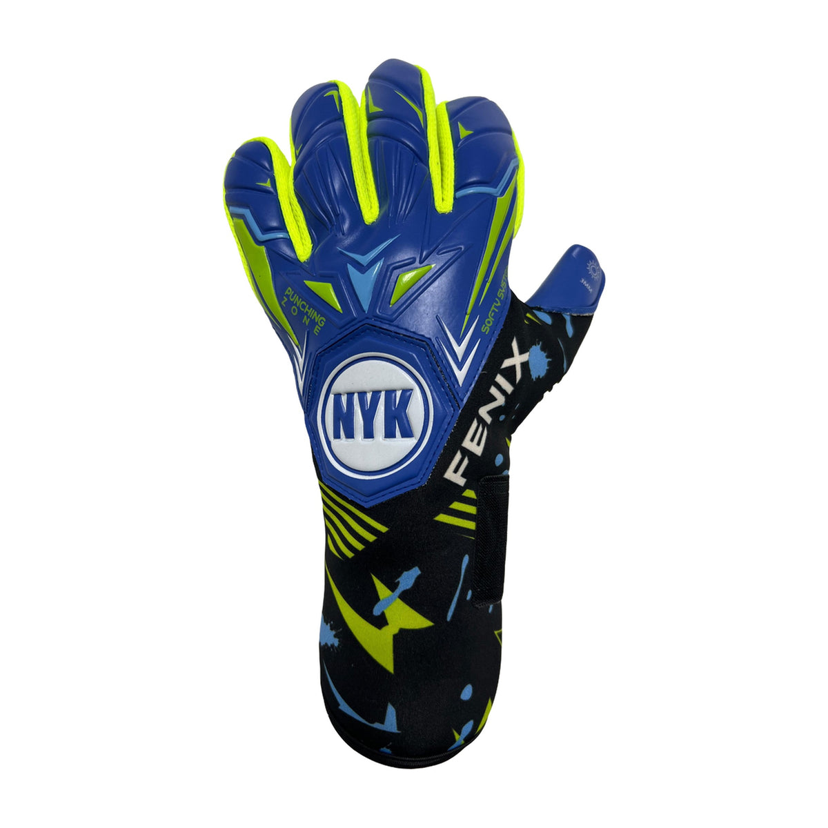 Guantes de arquero NYK Fenix XGrippy Azul – dorso