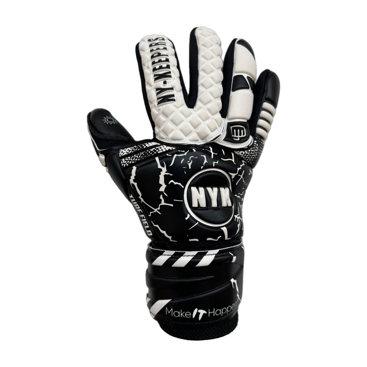 Guantes de arquero NYK RC12 Warrior Semipro Negro - dorso