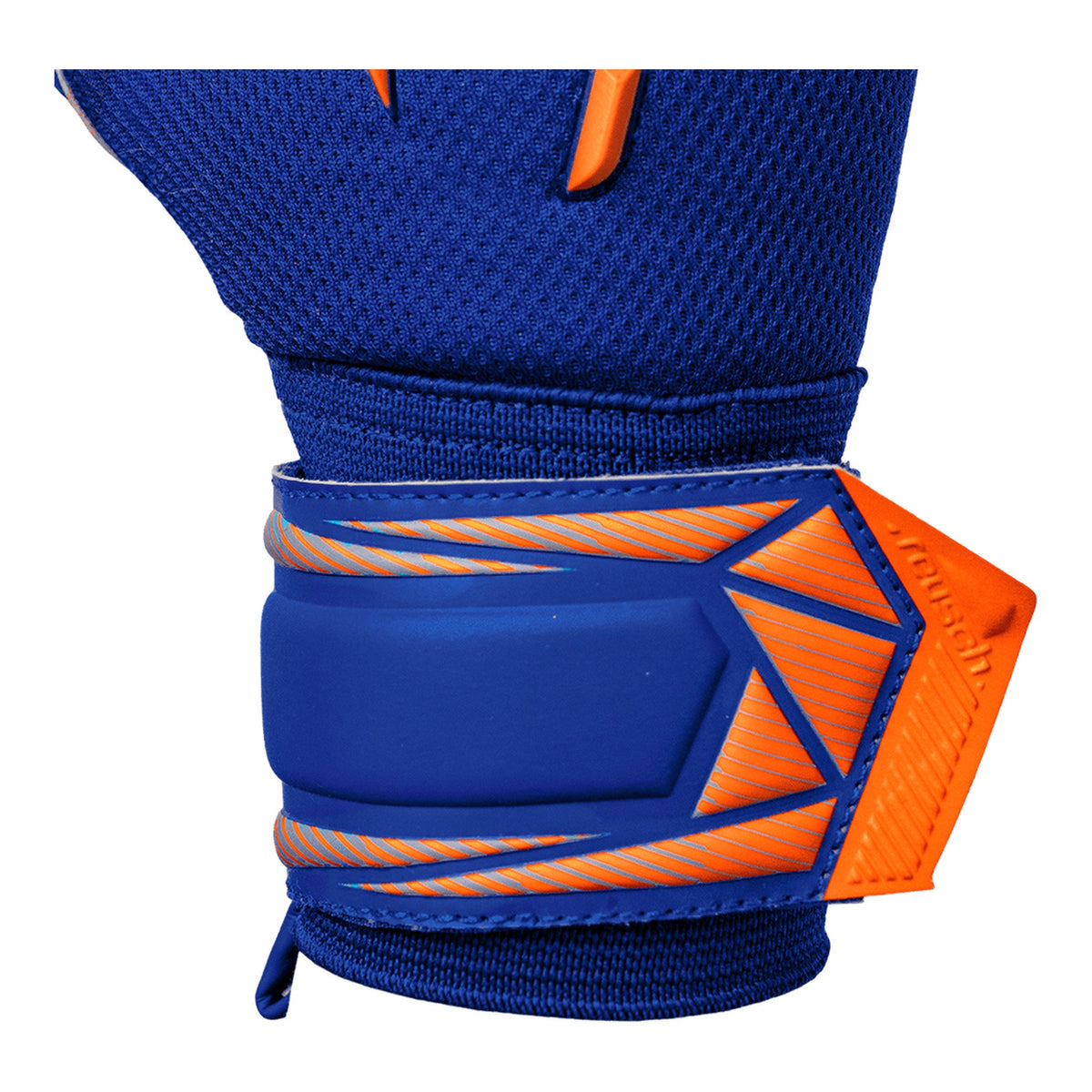 Guantes de arquero Reusch Attrakt Freegel Advance Junior Azul Naranja – muñequera y cierre