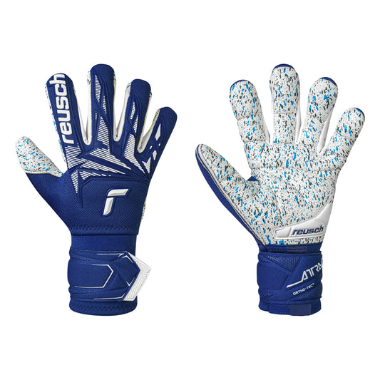 Guantes de arquero Reusch Attrakt Freegel Fusion Ortho-Tec Azul – par: dorso y palma