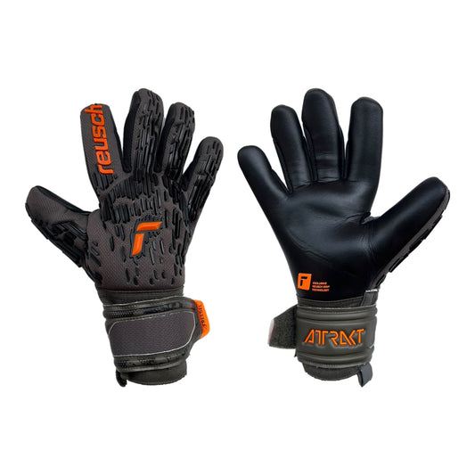 Guantes de arquero Reusch Attrakt Freegel Silver Verde - par: dorso y palma