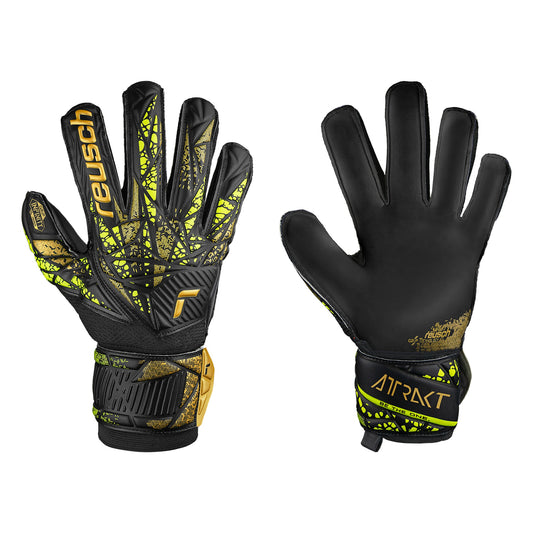 Guantes de arquero Reusch Attrakt Infinity Antifracturante Negro – par: dorso y palma