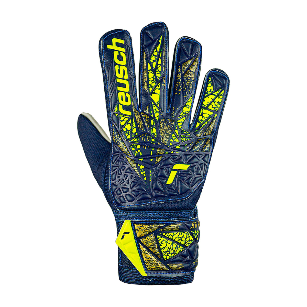 Guantes de arquero Reusch Attrakt Junior Azul Amarillo – dorso