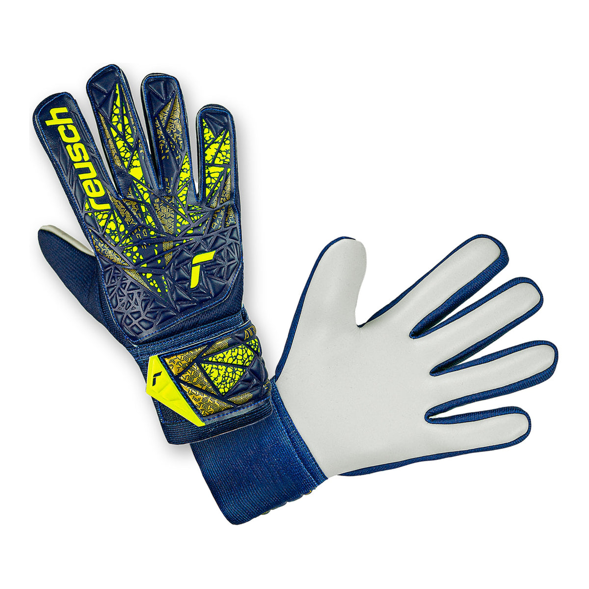 Guantes de arquero Reusch Attrakt Junior Azul Amarillo – los dos guantes