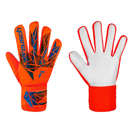 Guantes de arquero Reusch Attrakt Junior Naranja – par: dorso y palma