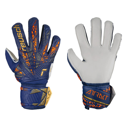 Guantes de arquero Reusch Attrakt Morado – par: dorso y palma