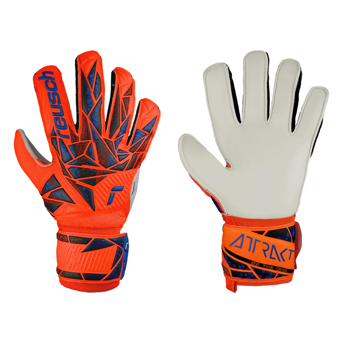 Guantes de arquero Reusch Attrakt Naranja – par: dorso y palma