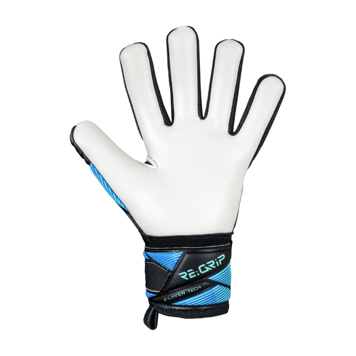 Guantes de arquero Reusch Attrakt RE:GRIP NC Junior Negro Azul – palma