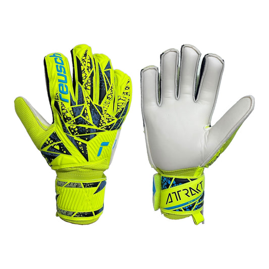 Guantes de arquero Reusch Attrakt Solid Amarillo - par: dorso y palma