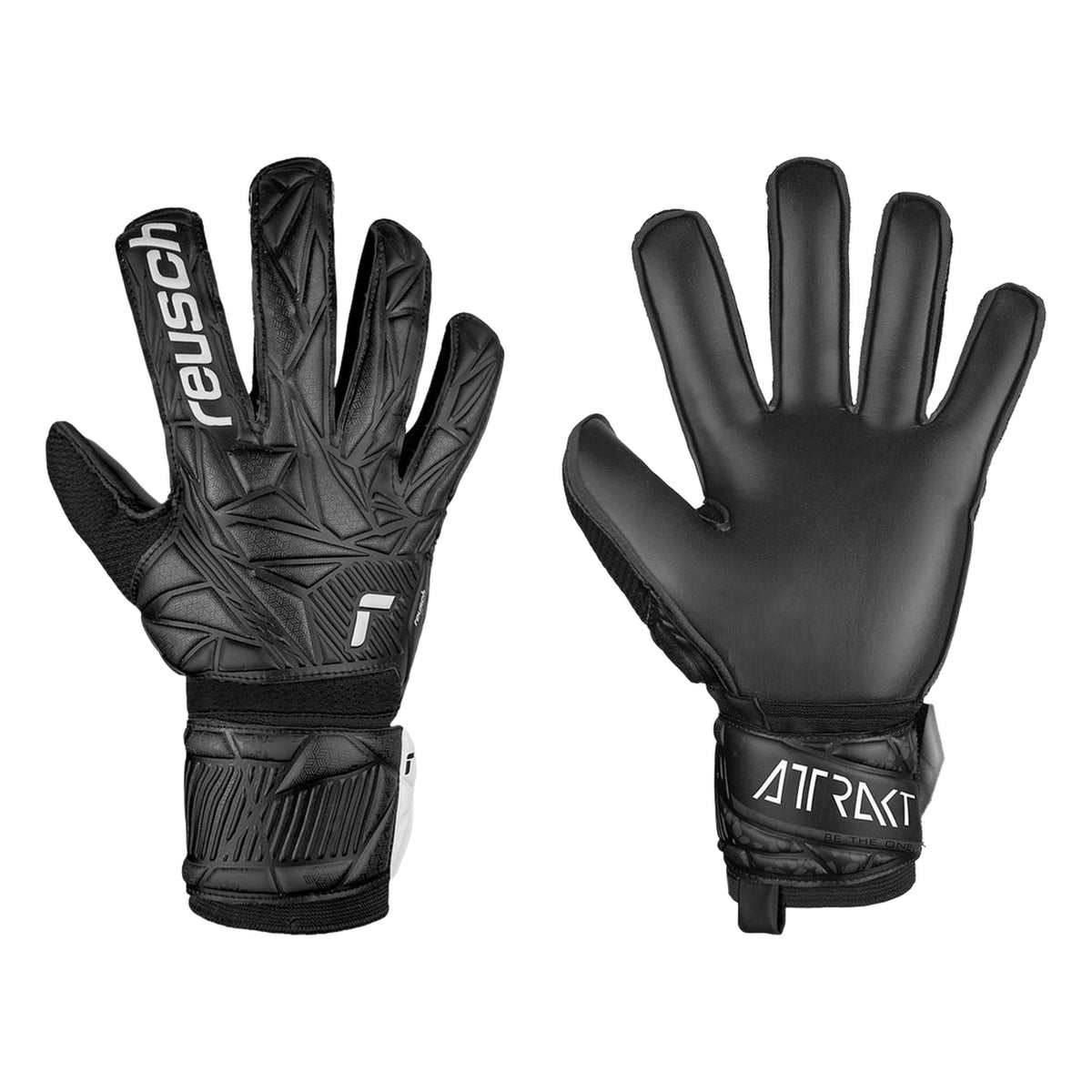 Guantes de arquero Reusch Attrakt Solid Negro – par: dorso y palma