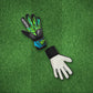 Guantes de arquero Reusch Attrakt Solid Niños Negro Verde Azul – foto de ambiente