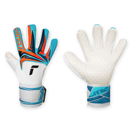 Guantes de arquero Reusch Attrakt SpeedBump Blanco – par: dorso y palma