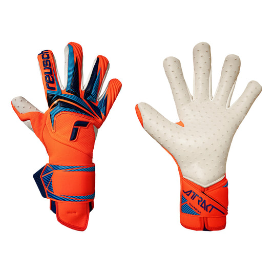 Guantes de arquero Reusch Attrakt SpeedBump Guardian Naranja – par: dorso y palma