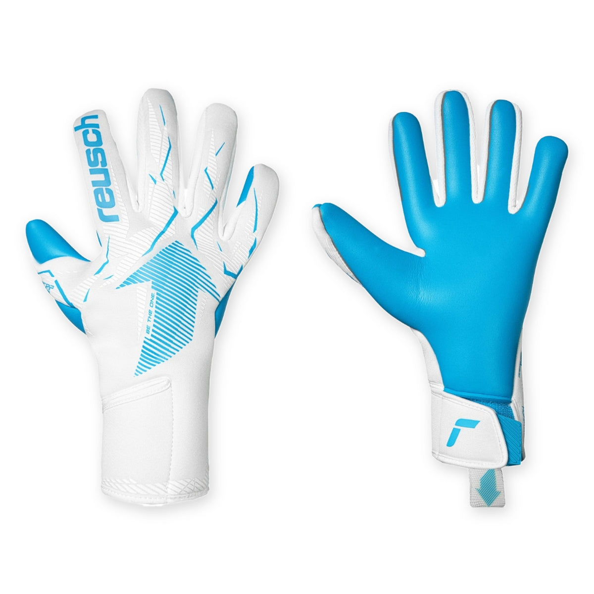Guantes de arquero Reusch Fastgrip Aqua Blanco – par: dorso y palma