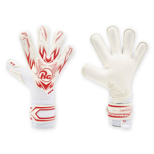 Guantes de arquero RG Samurai 26-27 Blanco Rojo – par: dorso y palma