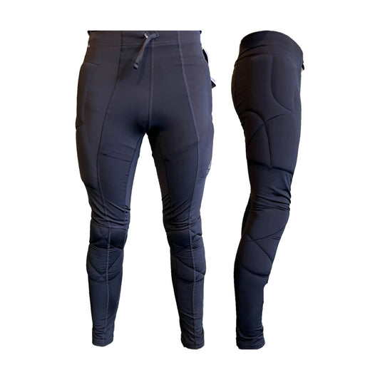 Pantalón de arquero AKM lycra negro - frente y lado