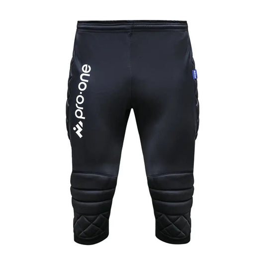 Pantalón de arquero Pro-One 3/4 con protección Negro – frente