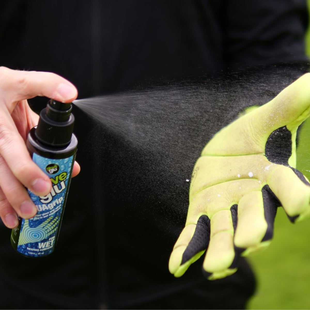 Spray de agarre GloveGlu AquaGrip 120 ml – en uso