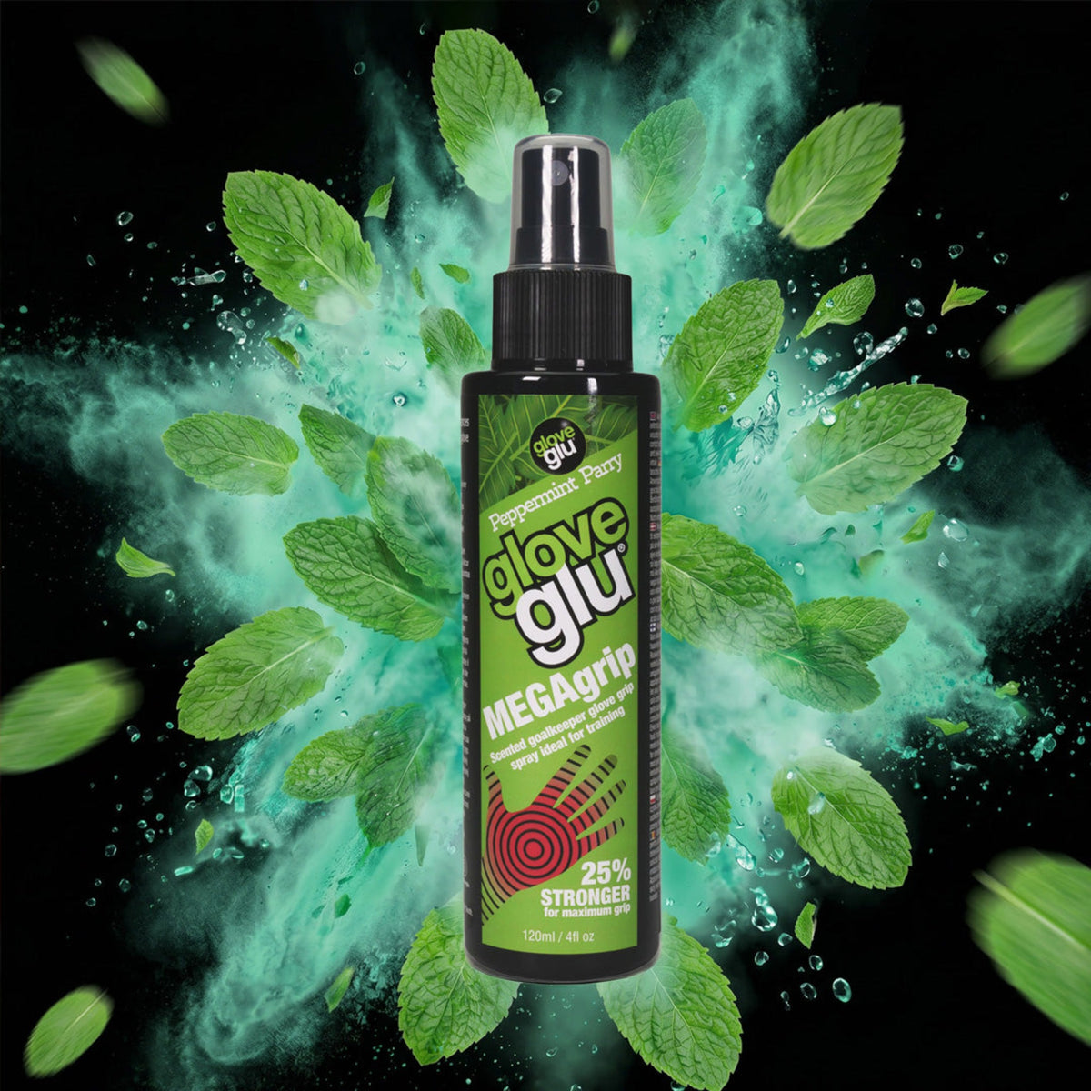 Spray de agarre GloveGlu MegaGrip Peppermint 120 ml – en uso
