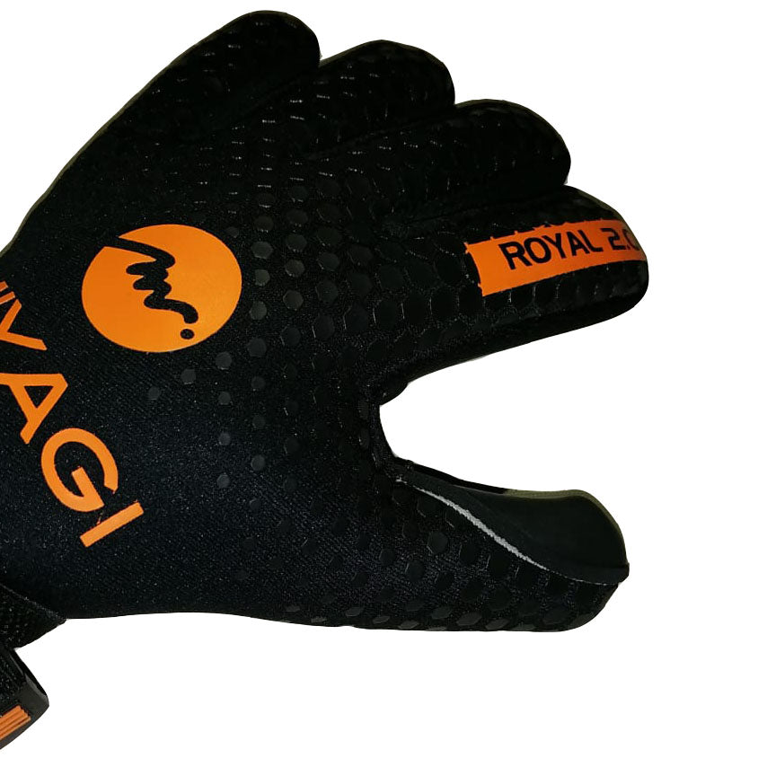 Guantes de arquero Miyagi Royal 2.0 - Negro/Naranja